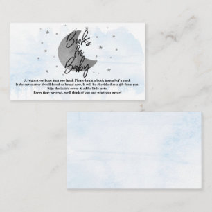 Over The Moon   Boys Baby Shower Books For Baby Enclosure Card