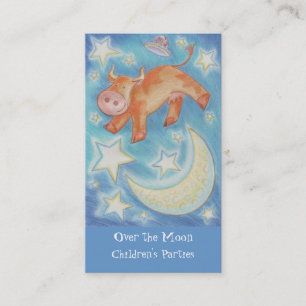 Over the Moon business card skinny