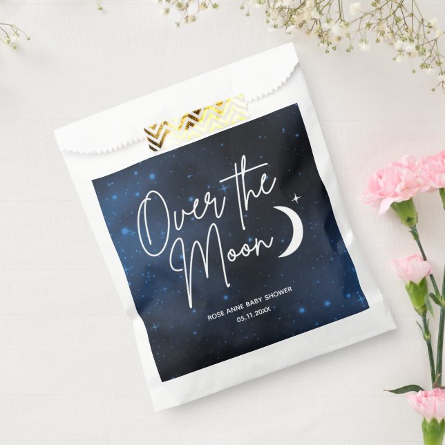 Over The Moon Celestial Themed Baby Shower Favour Bags (Sealed)