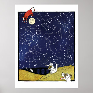 "Over The Moon" Constellation Poster