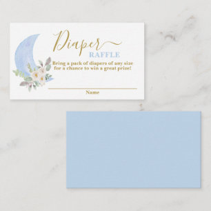 Over the moon Diaper Raffle Card