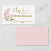 Over the moon Diaper Raffle Card