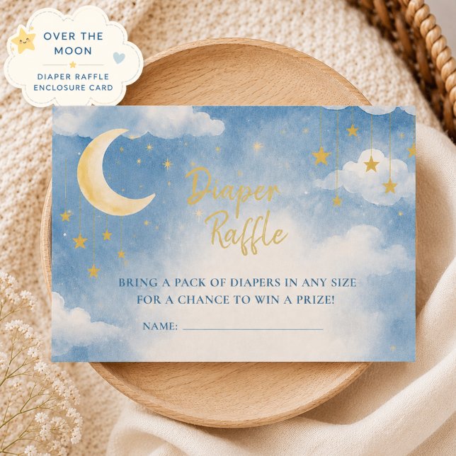 Over the Moon Diaper Raffle Enclosure Card (Creator Uploaded)
