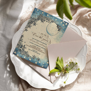 Over the Moon Dreamy Baby Shower Invitation