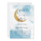 Over the Moon Dreamy Gold Boy Baby Shower Invitati