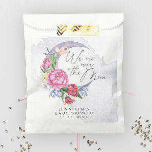 Over the moon Flowers baby shower Favour Bags