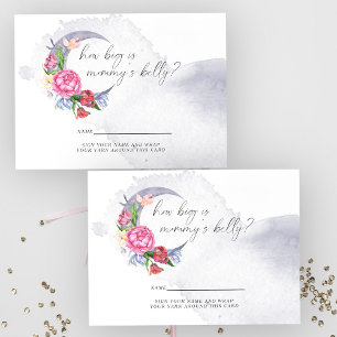 Over the moon Flowers How big is mummy's belly  Enclosure Card