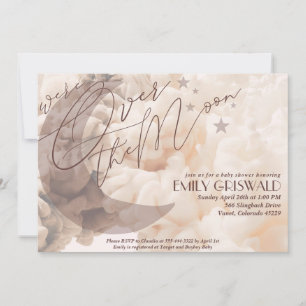 Over the Moon Gender Neutral Baby Shower Invite