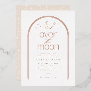 Over the Moon Gender Neutral Baby Shower Rose Gold