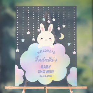 Over The Moon Gender Neutral Baby Shower Welcome Acrylic Sign
