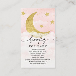 Over The Moon Girl Book Request Baby Shower Card