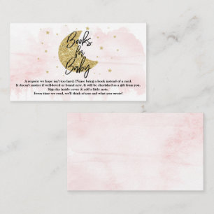 Over The Moon   Girls Baby Shower Books For Baby Enclosure Card
