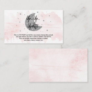 Over The Moon   Girls Baby Shower Update Cards