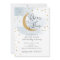 Over the Moon Gold Stars Blue Baby Shower