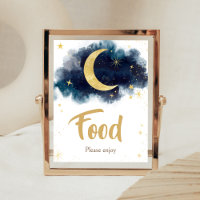 Over the Moon Gold Stars Blue Food