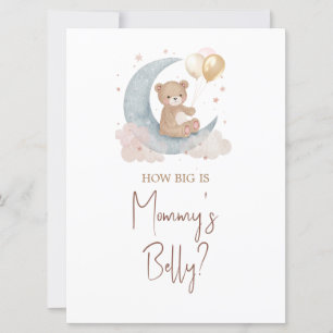 Over the Moon Guess How Big Is Mummy Belly Card