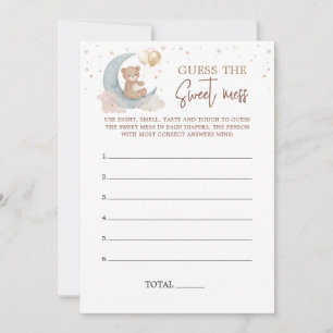 Over the Moon Guess the Sweet Mess Game Card