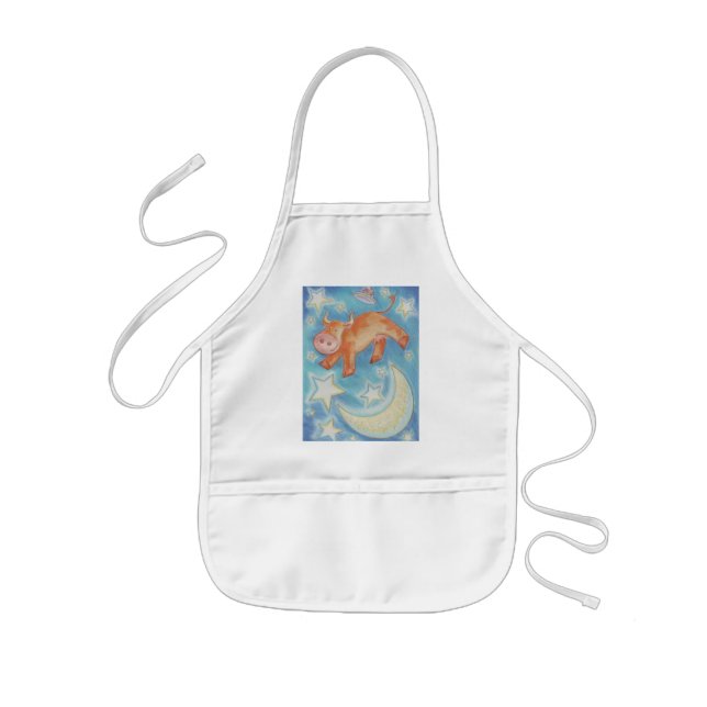 Over the Moon kid's apron (Front)