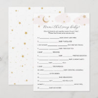 Over the Moon Name that Song Baby Shower Game Card
