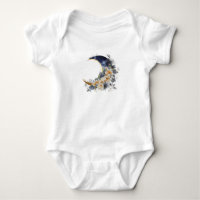 Over the moon nany gold baby shower baby bodysuit