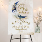 Over the Moon Navy Blue Welcome Baby Boy Shower 