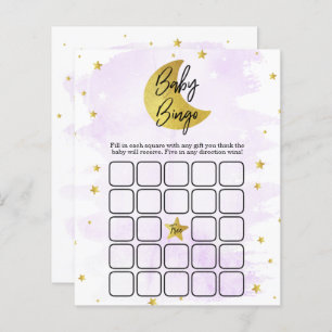 Over The Moon   Neutral Baby Shower Bingo
