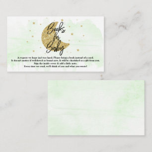 Over The Moon   Neutral Baby Shower Books For Baby Enclosure Card