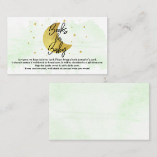 Over The Moon   Neutral Baby Shower Books For Baby Enclosure Card
