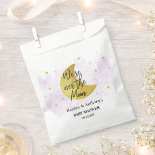 Over The Moon Neutral Baby Shower Favour Bags