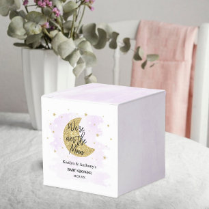 Over The Moon   Neutral Baby Shower Favour Box