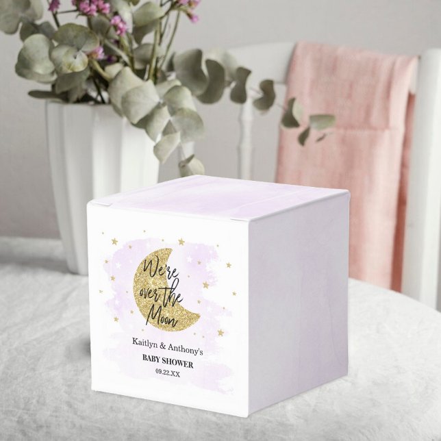 Over The Moon | Neutral Baby Shower Favour Box (Creator Uploaded)