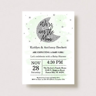 Over The Moon Neutral Baby Shower Invitation