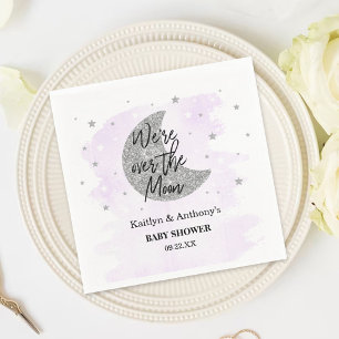 Over The Moon Neutral Baby Shower Napkins