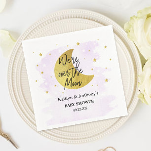 Over The Moon   Neutral Baby Shower Napkins
