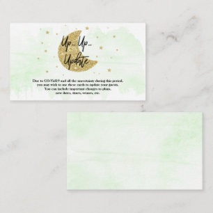 Over The Moon   Neutral Baby Shower Update Cards