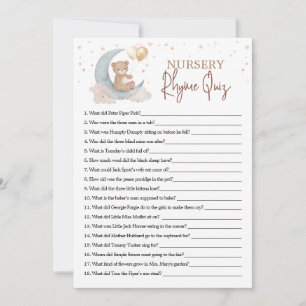 Over the Moon Nursery Rhyme Quiz Game Card