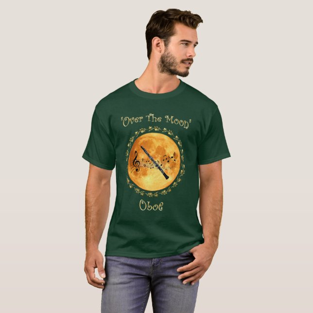 Over The Moon ~ Oboe ~ Musical Scale ~ * ~ T-Shirt (Front Full)