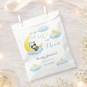 Over The Moon Panda Bear Boy Baby Shower Favour Bags