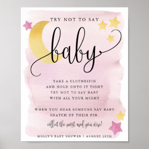 Over the Moon, Pink Don't Say Baby Game Poster