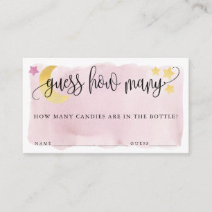 Over the Moon, Pink Guess How Many Game Card