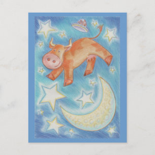 Over the Moon postcard
