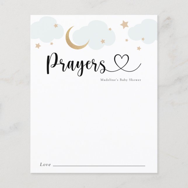 Over the Moon Prayers for Baby Card (Front)