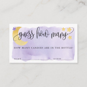 Over the Moon, Purple Guess How Many Game Card