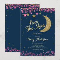 Over the Moon Rainbow Baby Shower