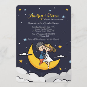 Over the Moon Shower Invitation