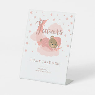 Over The Moon Sleeping Bear Favours Take One Sign