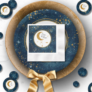 Over The Moon Space Baby Shower  Napkin