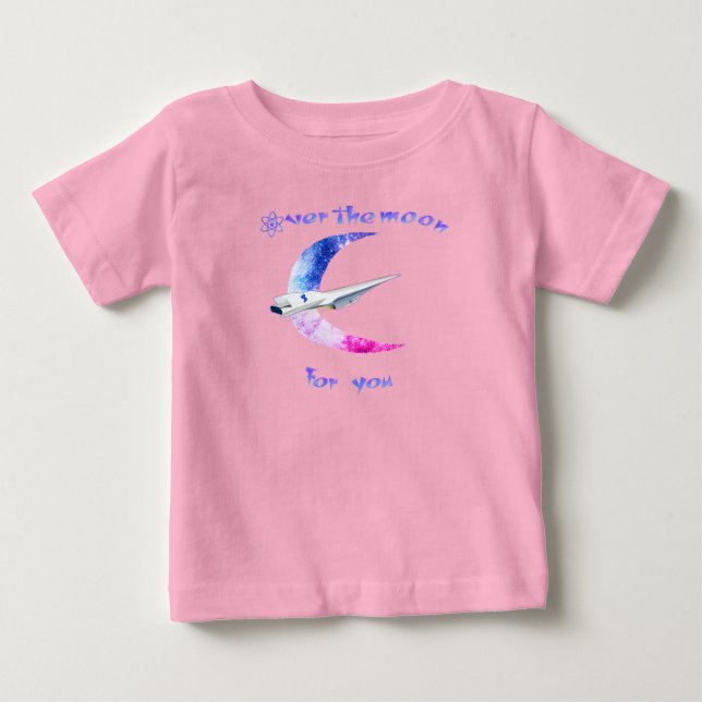 Over the moon space  baby T-Shirt (Front)