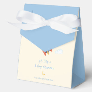 Over The Moon Spaceship Rocket Bear Baby Shower Favour Box