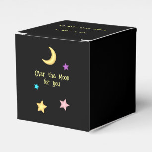 Over the Moon Star Planet Personalised Baby Shower Favour Box